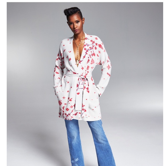 INC International Concepts Sweaters - Misa Hylton floral Wrap Sweater
